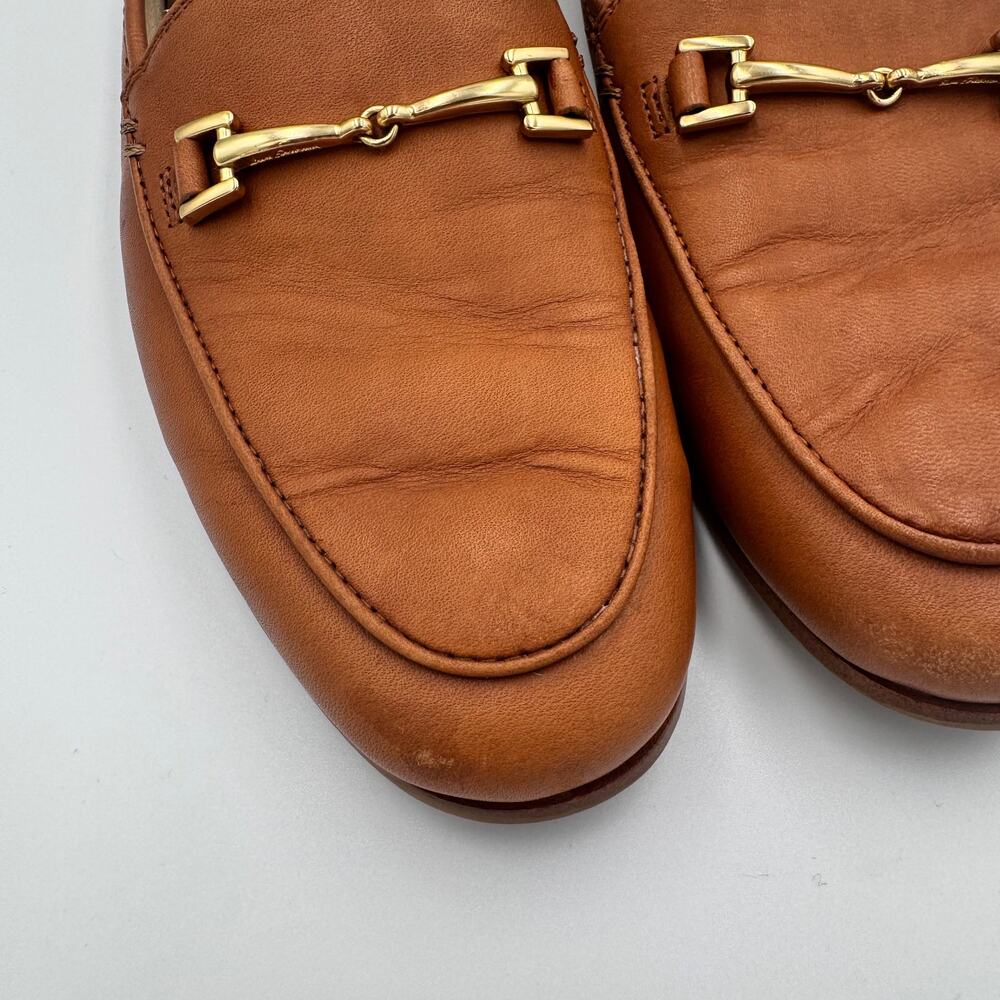 Sam Edelman Loraine Horsebit Loafer Saddle Tan Leather 4.5 EU 34.5 Old Money - Picture 6 of 16